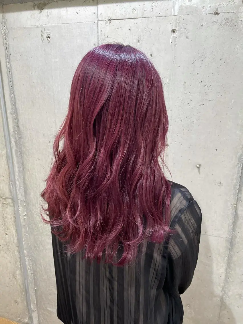 セミロング カラー ヘアカラー 山本 愛永のヘアスタイル