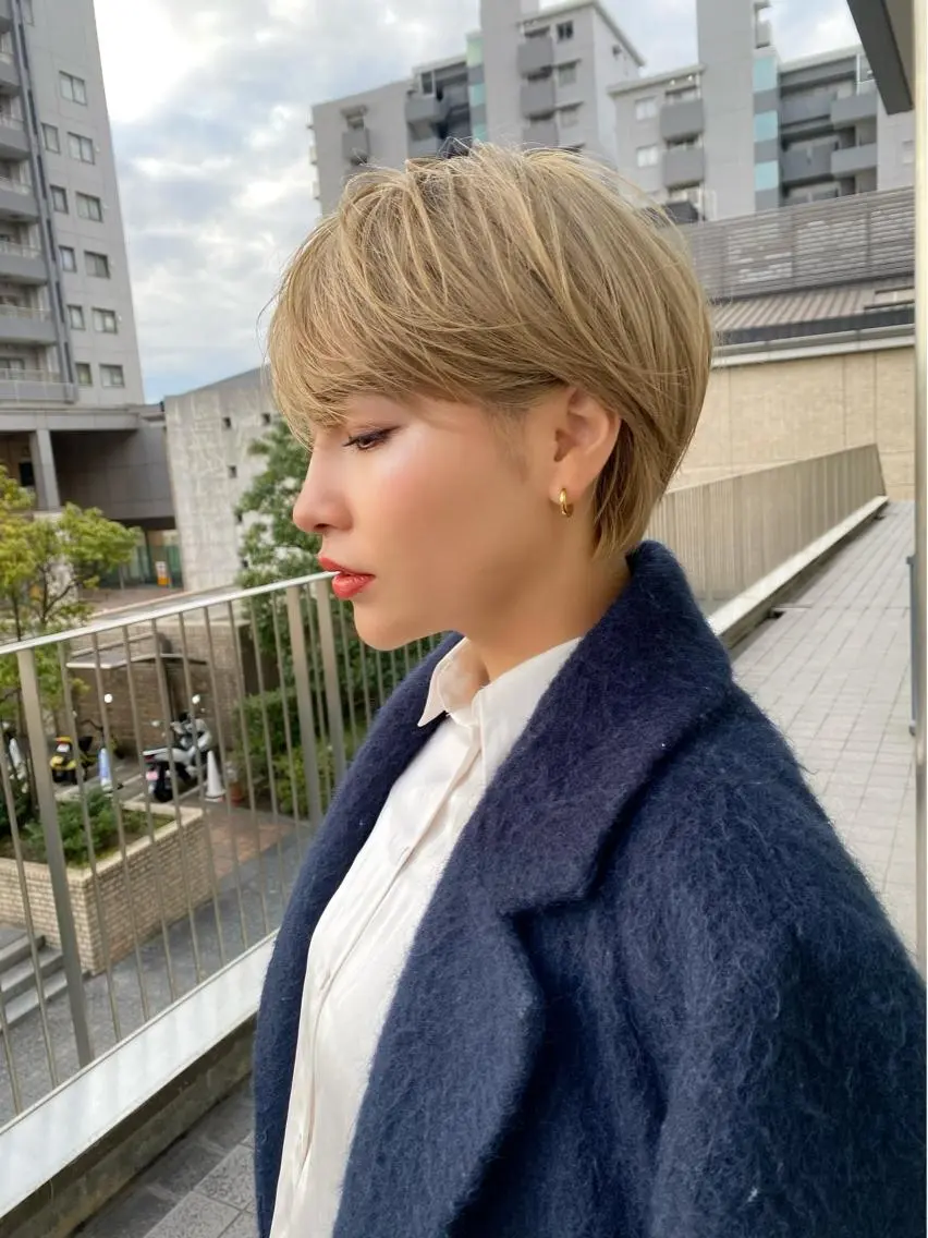 ショート ショートヘア ✨似合わせカラー 阿部賢✨のヘアスタイル