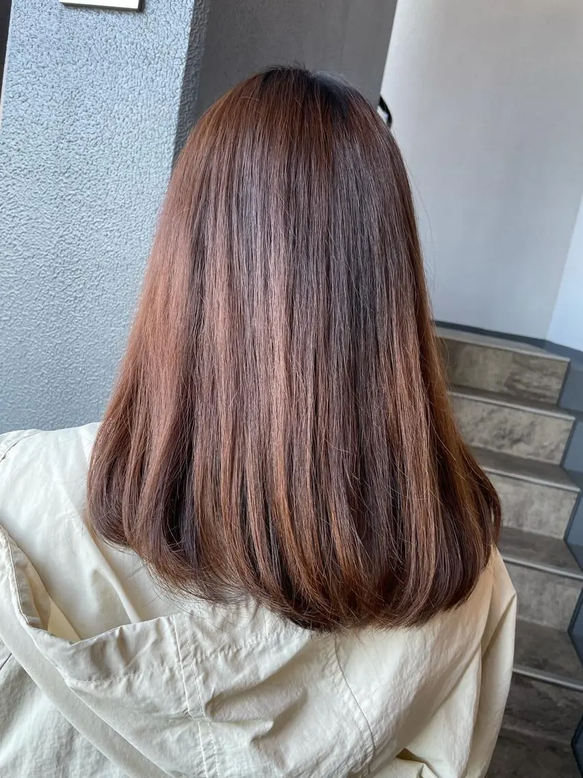 ミディアム 縮毛矯正 トリートメント 岡屋 瞬のヘアスタイル