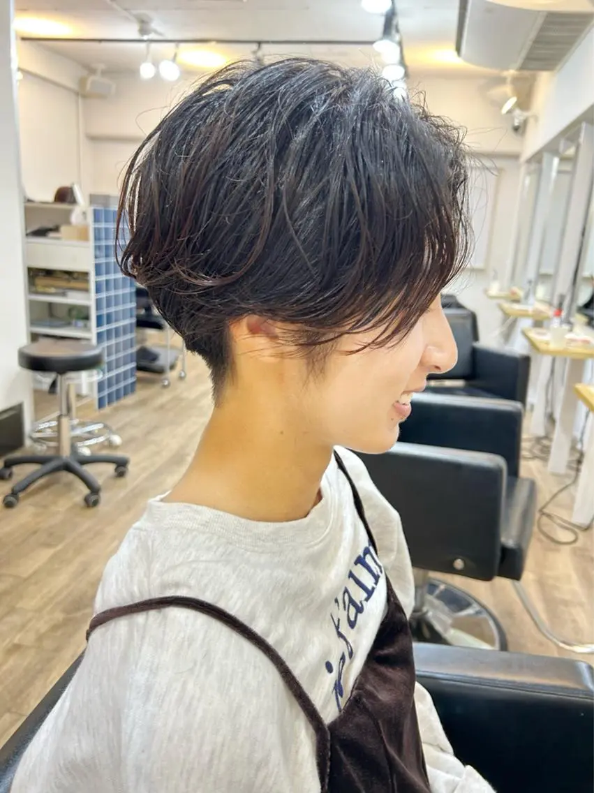 ショート パーマ カット トリートメント kiy by ioeのヘアスタイル