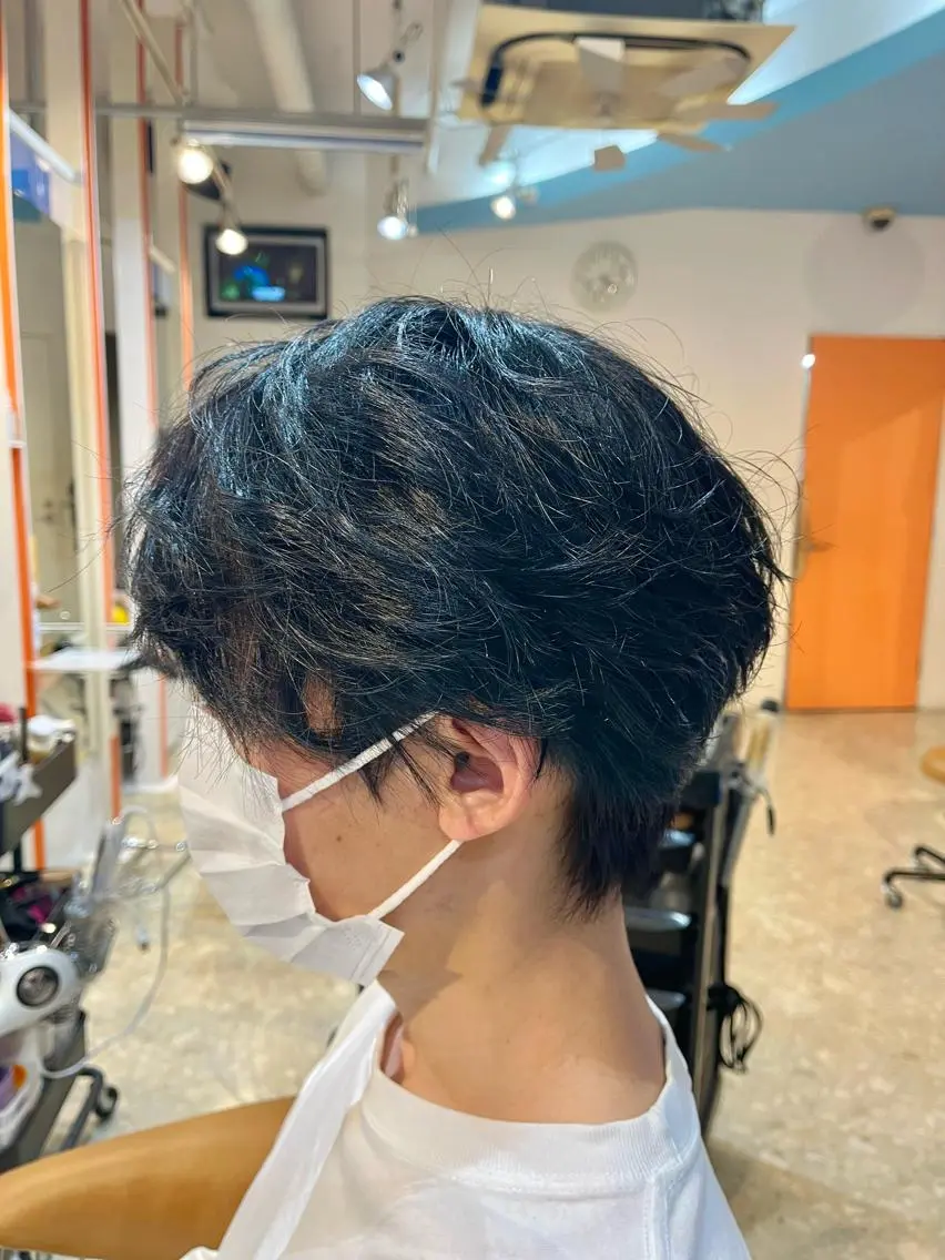 ショート パーマ メンズ カット パーマ うしだ かおるのヘアスタイル