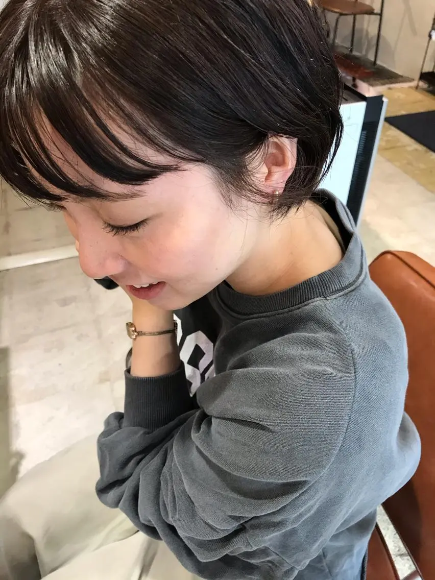 ショート カット ヘアカラー トリートメント ayane⭐️ボブ・ ショート・パーマのヘアスタイル