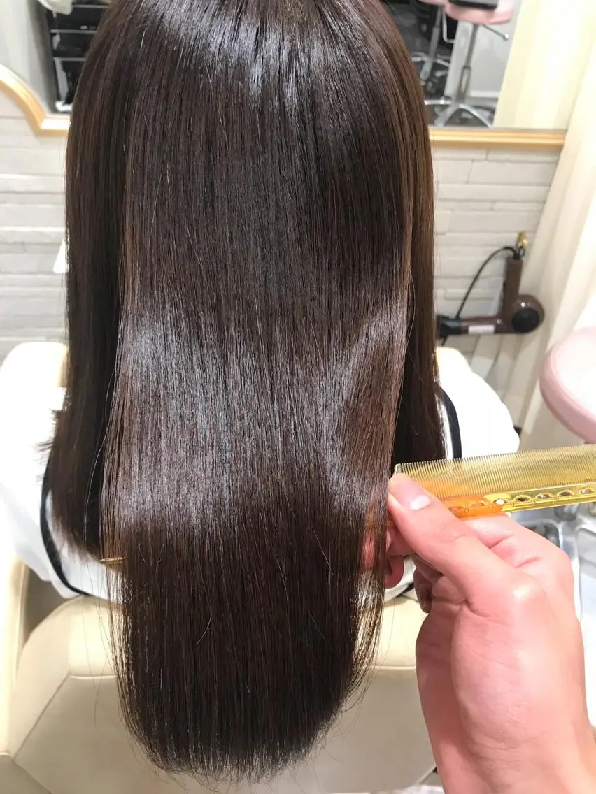 セミロング 髪質改善 縮毛矯正 トリートメント カット ヘアカラー トリートメント 韓国ヘア×髪質改善 ⭐️谷遼平⭐️のヘアスタイル