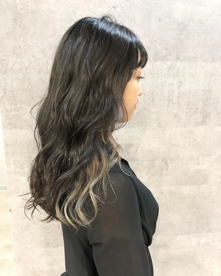 ロング カラー ベージュカラー 髪質改善で 憧れの潤艶美髪にのヘアスタイル