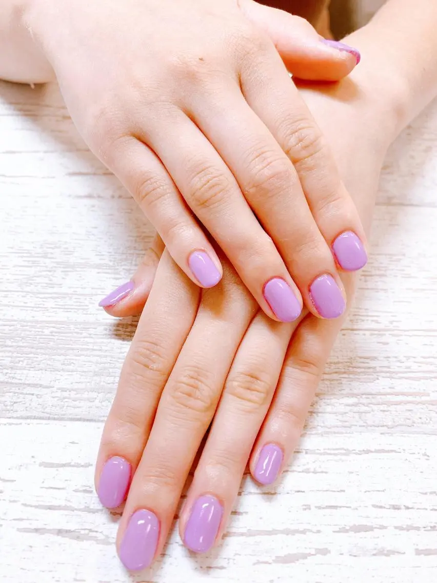 ネイル パープル ハンドネイル Story nail Sakuraのネイルデザイン