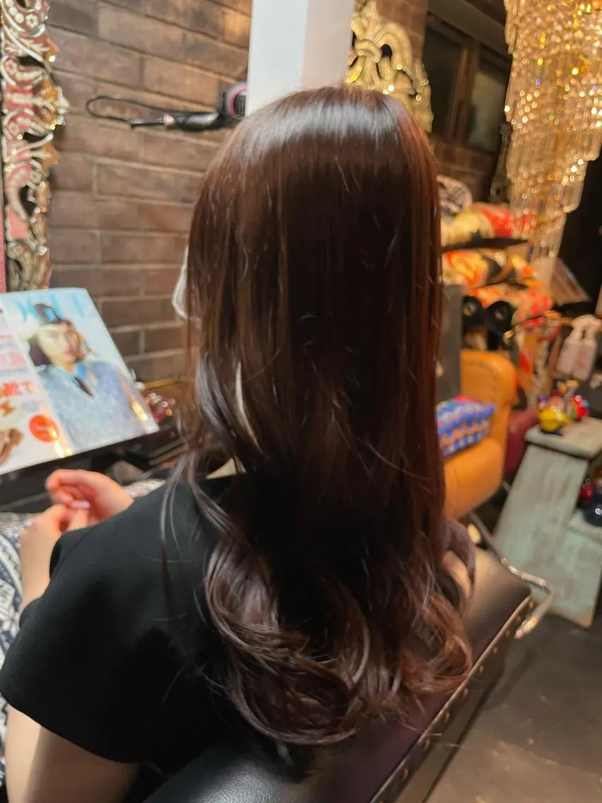 セミロング ヘアカラー 五十嵐 舞のヘアスタイル