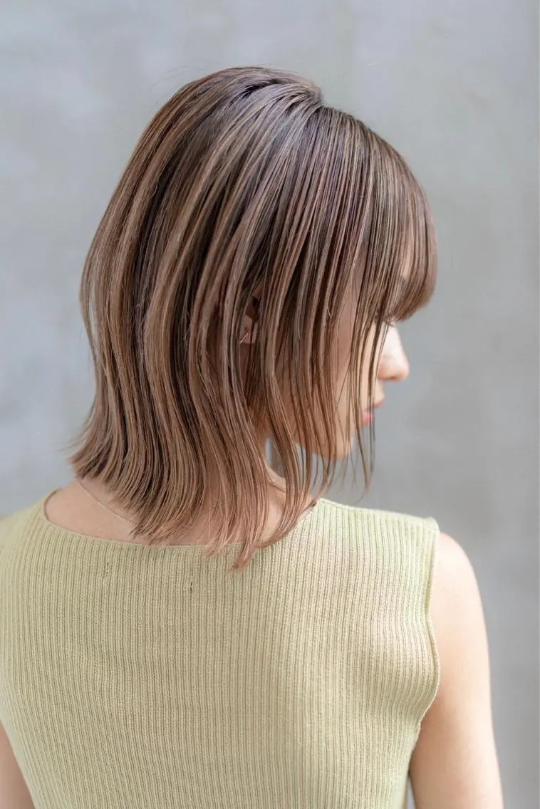 ミディアム カラー ヘアアレンジ カット ヘアカラー トリートメント ryota .のヘアスタイル