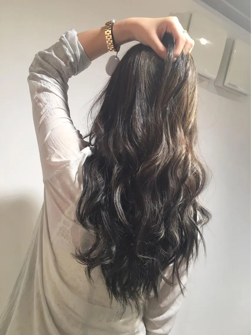 ミディアム セミロング ロング カラー ヘアアレンジ 韓国♡ハイライト ♡YURIのヘアスタイル