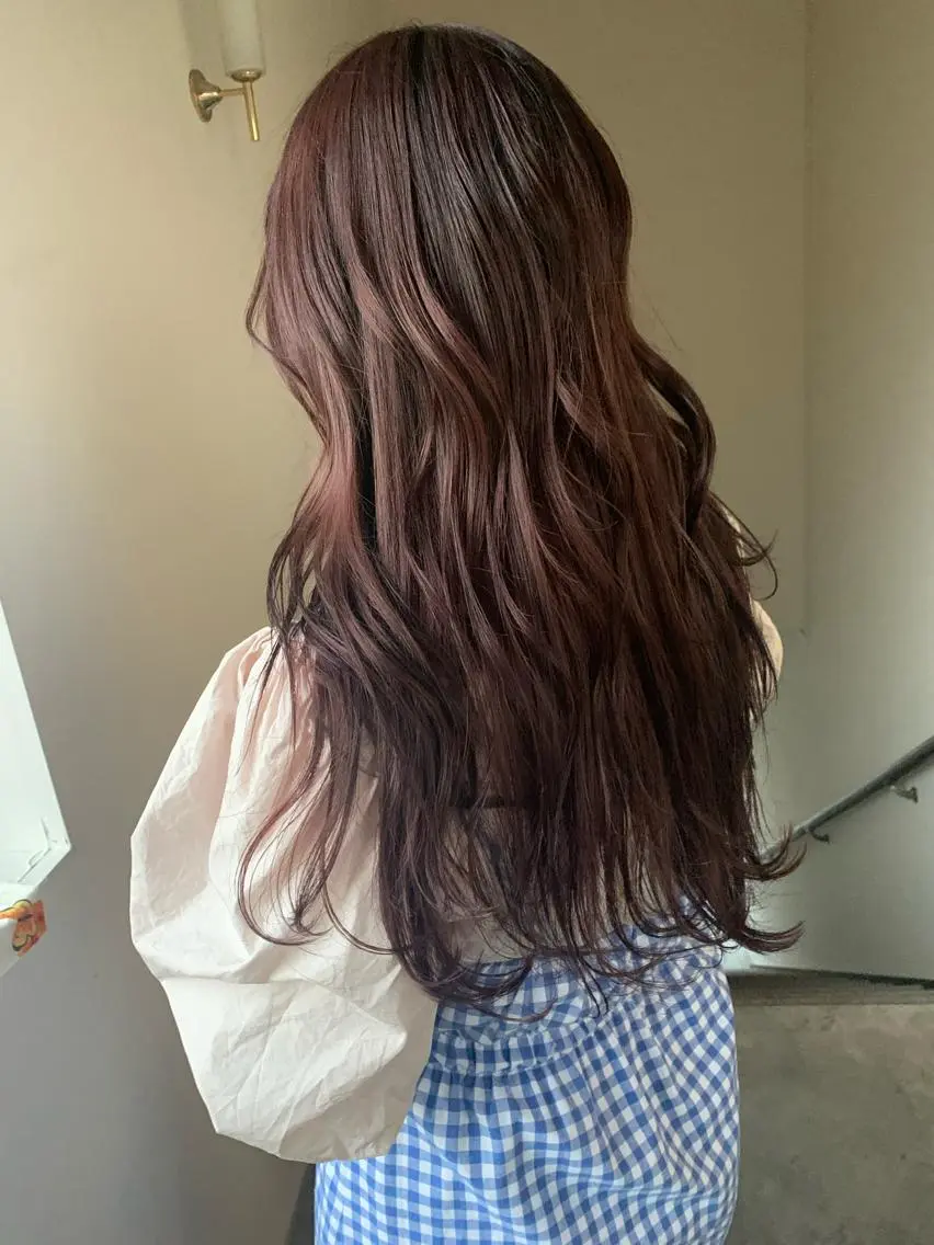 ロング カラー ヘアアレンジ オルチャンヘア 本間 結衣のヘアスタイル