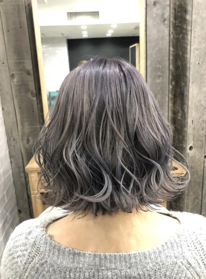 ミディアム カラー パーマ 石丸 智英のヘアスタイル