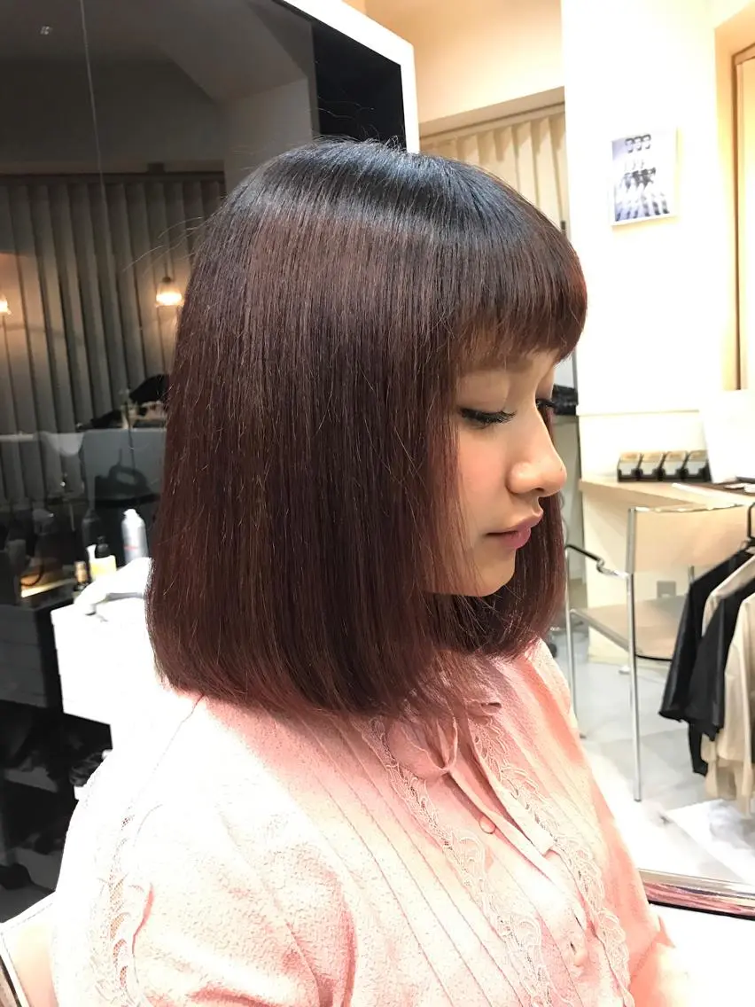 ミディアム ボブ カット トリートメント bloomsweet 鈴木駿平のヘアスタイル