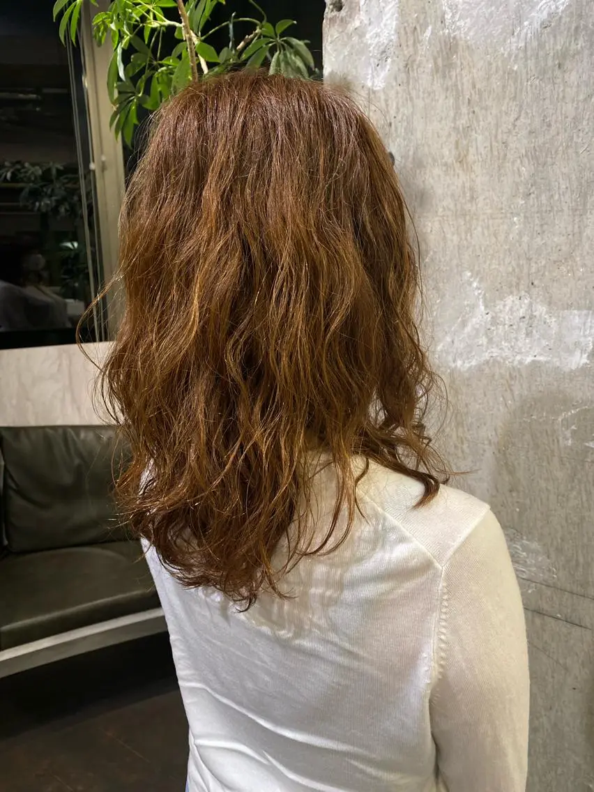 セミロング パーマ 木村【似合わせ ショート/ボブ】のヘアスタイル