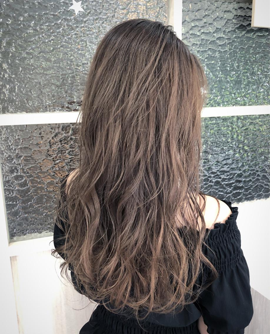ロング カラー ハイライトカラー ハイライト 植田 敬太のヘアスタイル