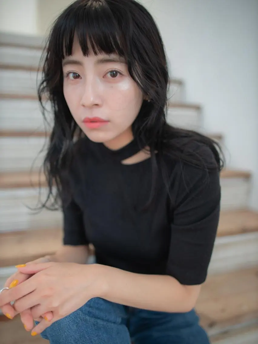 ロング カット くろだ ちはるのヘアスタイル