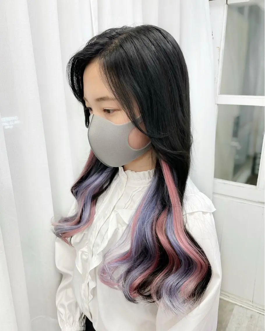 ロング カラー カット ヘアカラー エクステ ヘアセット 韓国ヘア🤍髪質改善 🇰🇷AKANEのヘアスタイル