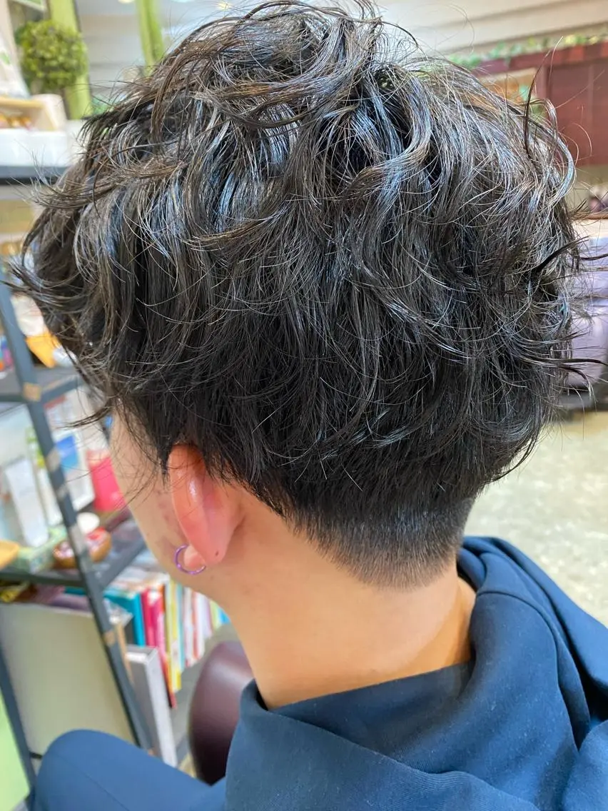 ショート パーマ メンズ メンズパーマ 松 下のヘアスタイル