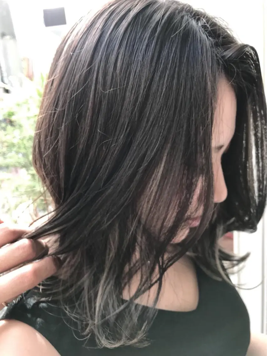 ミディアム カラー グレージュ シルバー 🫟Blanco🫟 Color&Careのヘアスタイル
