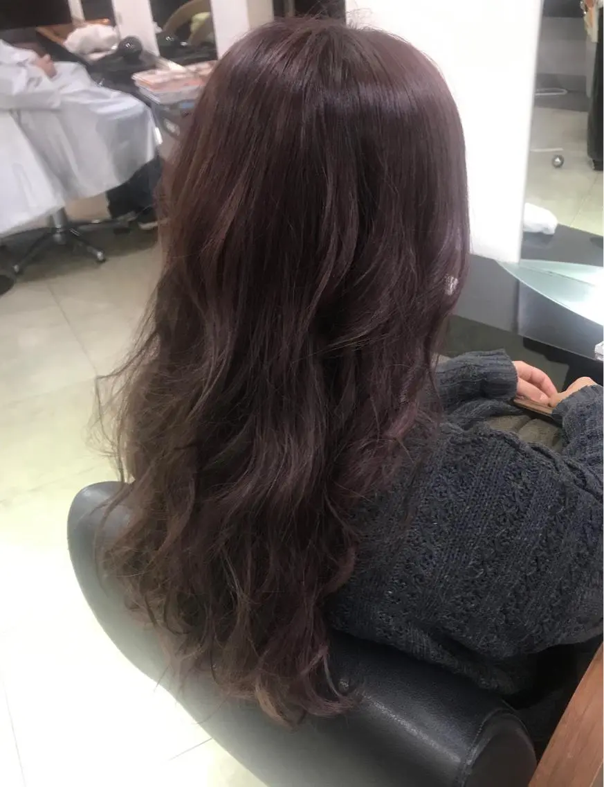 ロング カラー ヘアアレンジ ピンクカラー バイオレットカラー 烏山 達也のヘアスタイル