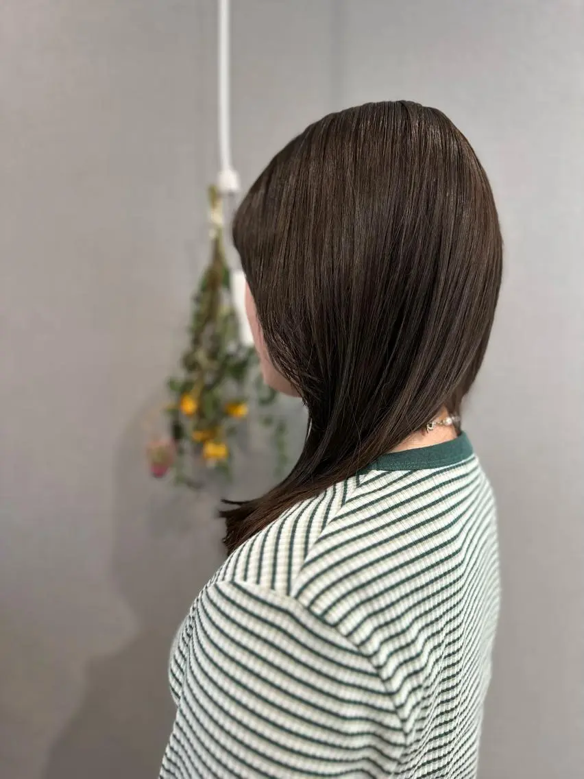 セミロング カラー アディクシーカラー ブリーチ 透明感カラー ハイトーンカラー ブリーチなしカラー ヘアカラー K Harukaのヘアスタイル