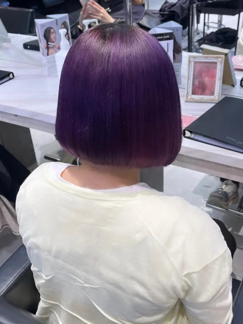 ミディアム カラー パーマ ヘアアレンジ メンズ キッズ ネイル マツエク・マツパ アイブロウ レイヤー/ダブル カラー/YURINAのヘアスタイル