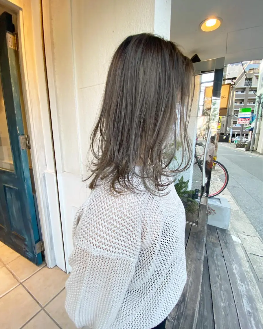 セミロング レイヤーカット カット ヘアカラー トリートメント Musiiik hairのヘアスタイル