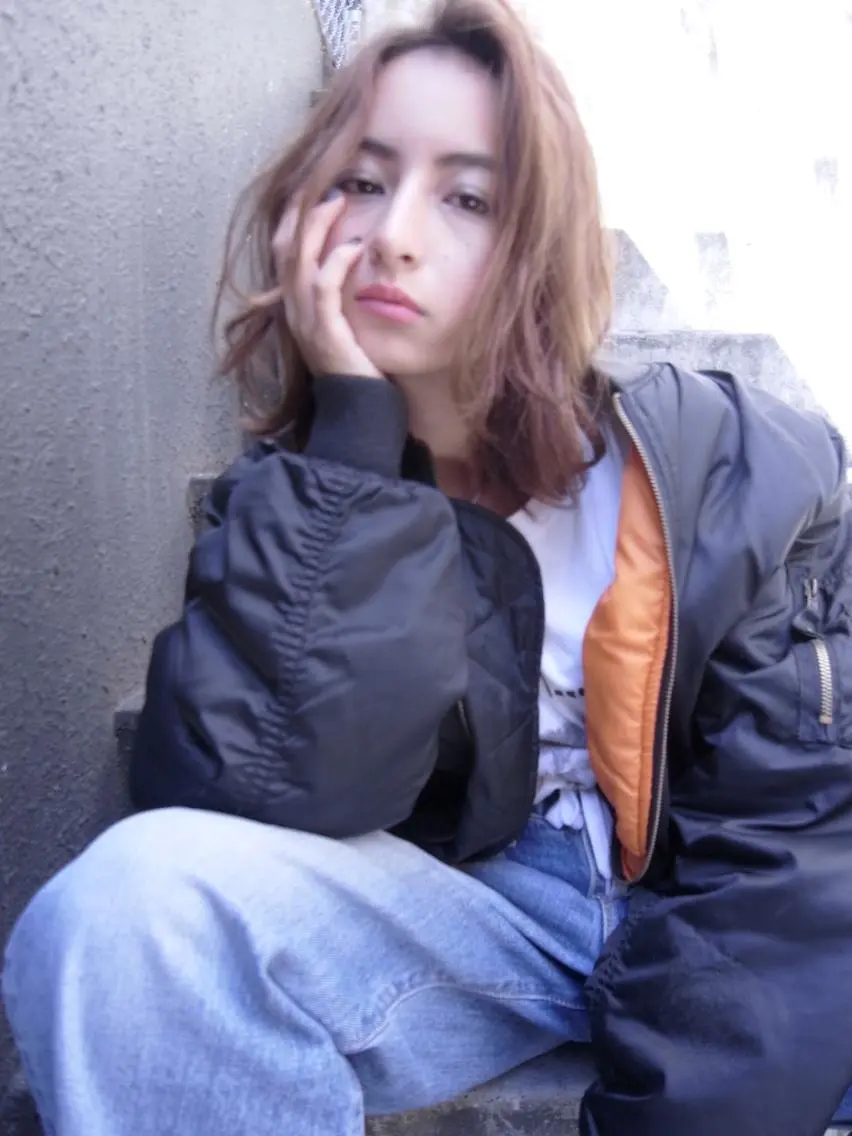 ミディアム カラー 北條 優輝のヘアスタイル