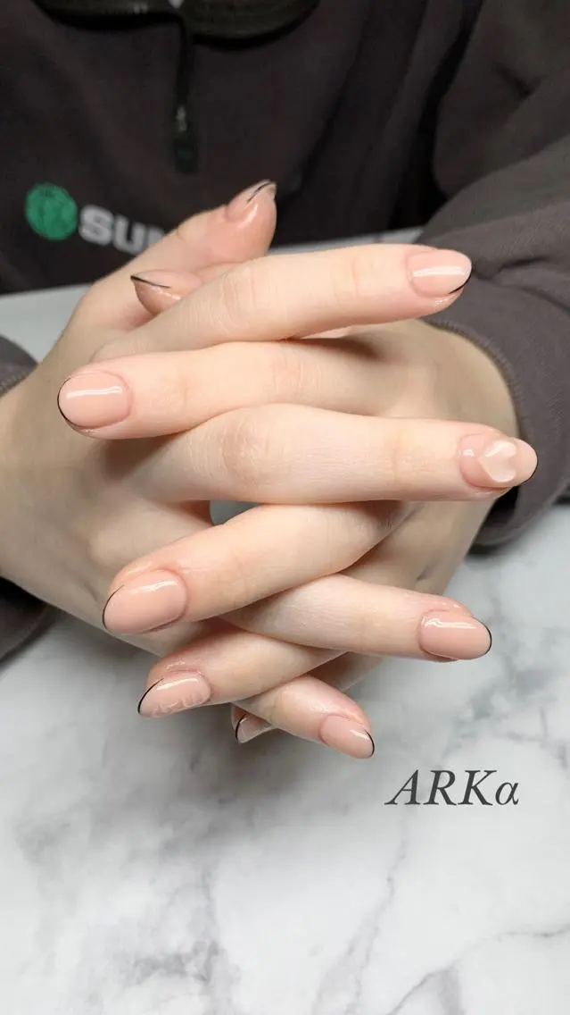 ショート ネイル ハート ハンドネイル Nailsalon ARKαのネイルデザイン