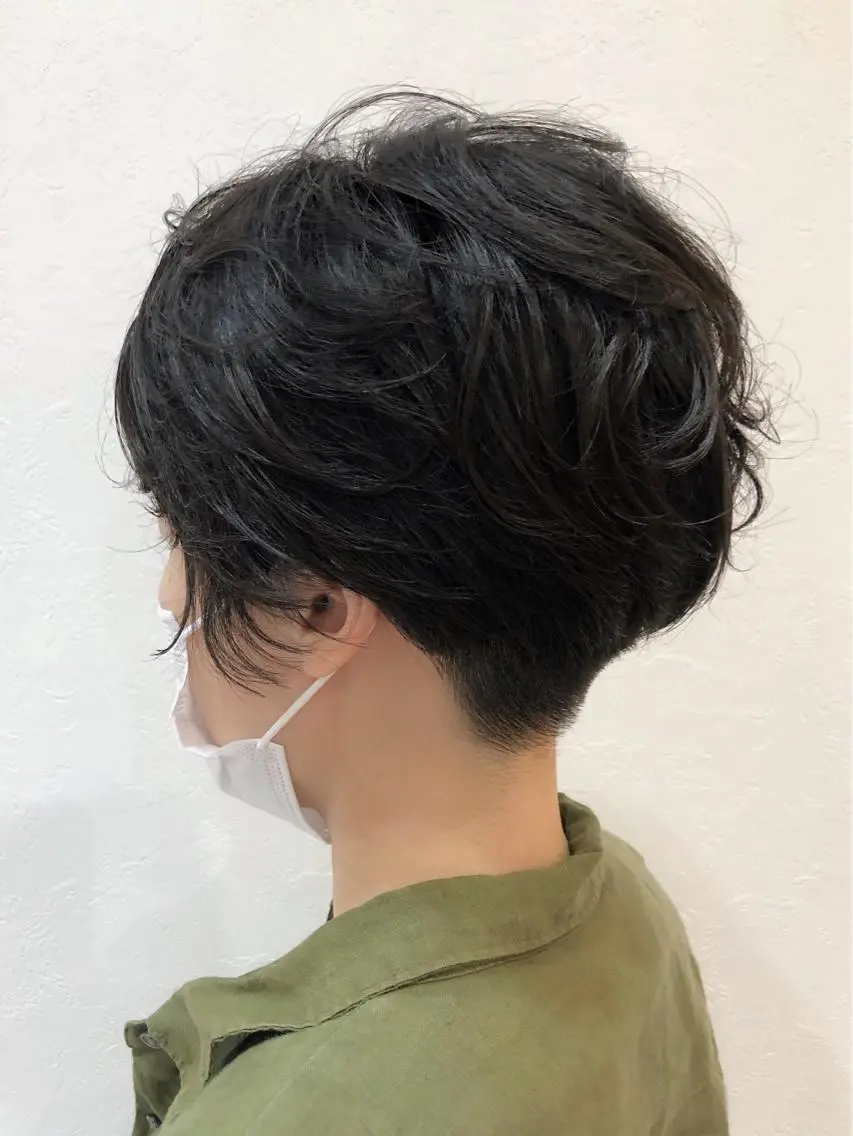 ショート パーマ サワタ ミサのヘアスタイル