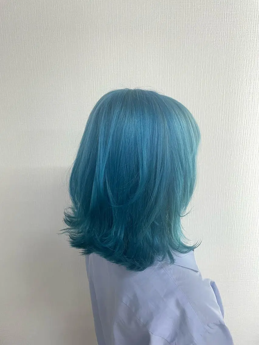 ミディアム カラー ヘアアレンジ ブリーチ ブルーカラー ハイトーンカラー ヘアカラー トリートメント RAIA💎ケア ブリーチ&パーマ💎のヘアスタイル