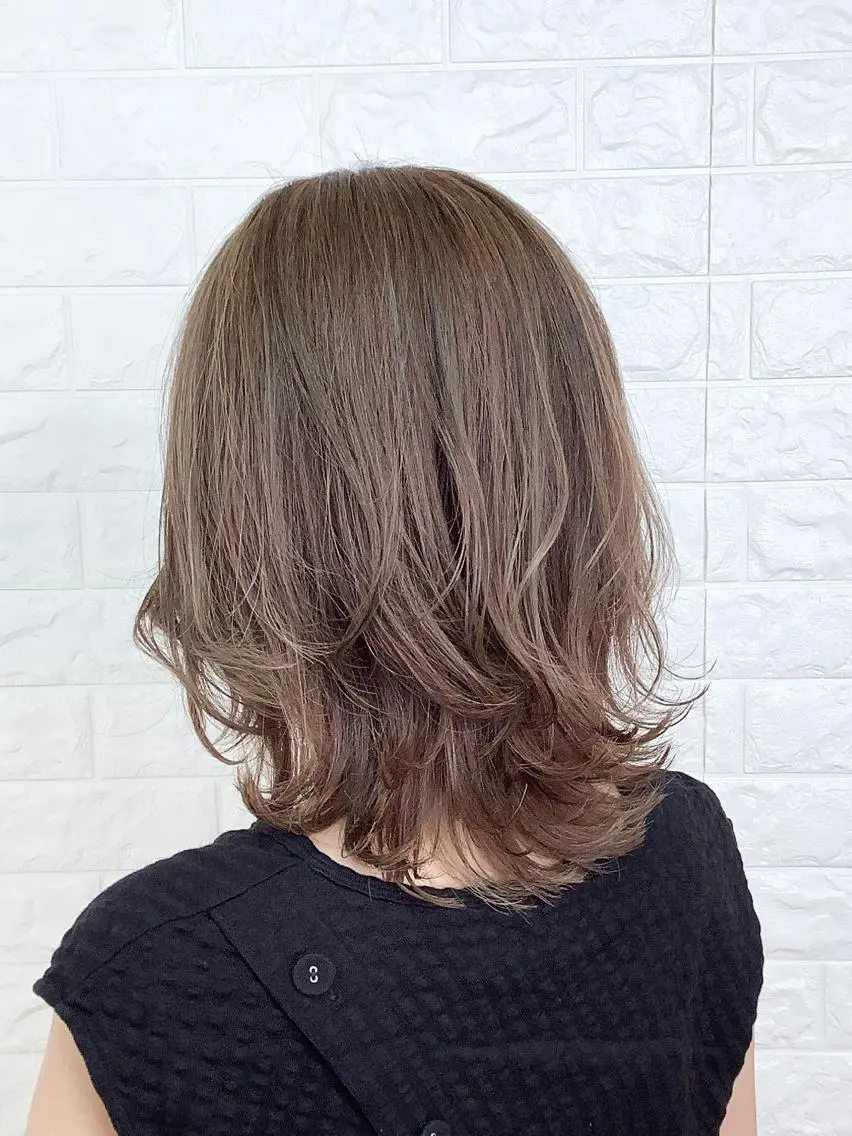 ミディアム カラー 髪質改善縮毛矯正 美容師✂️山崎竜二のヘアスタイル