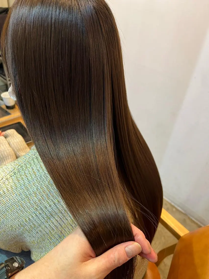 ロング カラー 縮毛矯正&髪質改善 ⭐️OGUのヘアスタイル