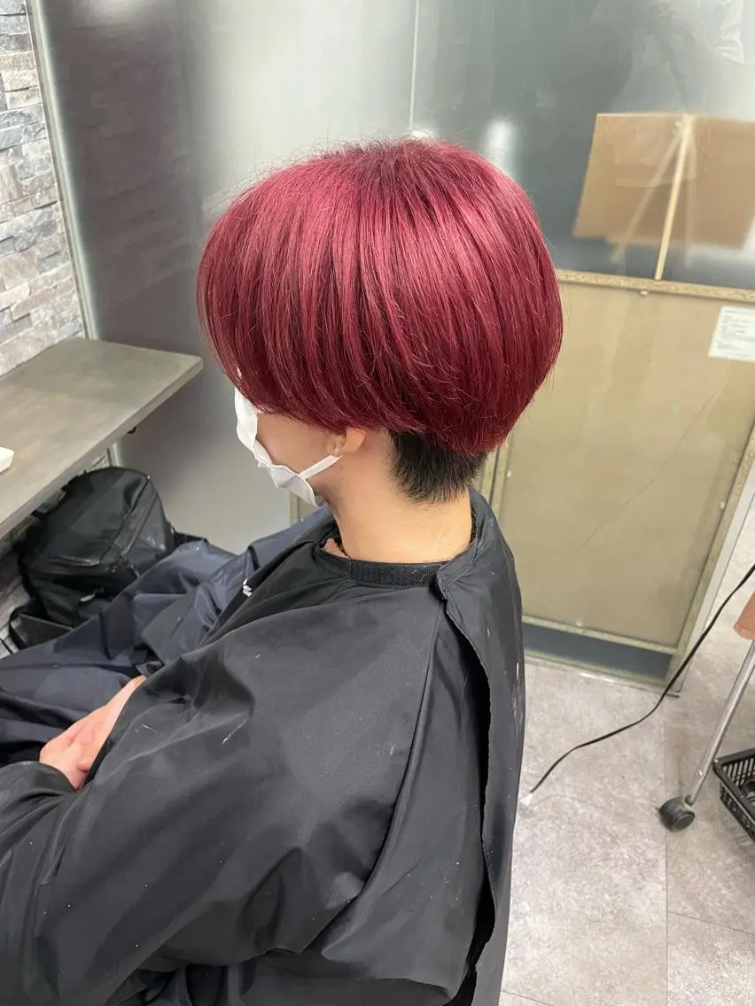 ショート カラー メンズ ヘアカラー トリートメント ハイトーンエクステ 🎩カズキ🎩のヘアスタイル