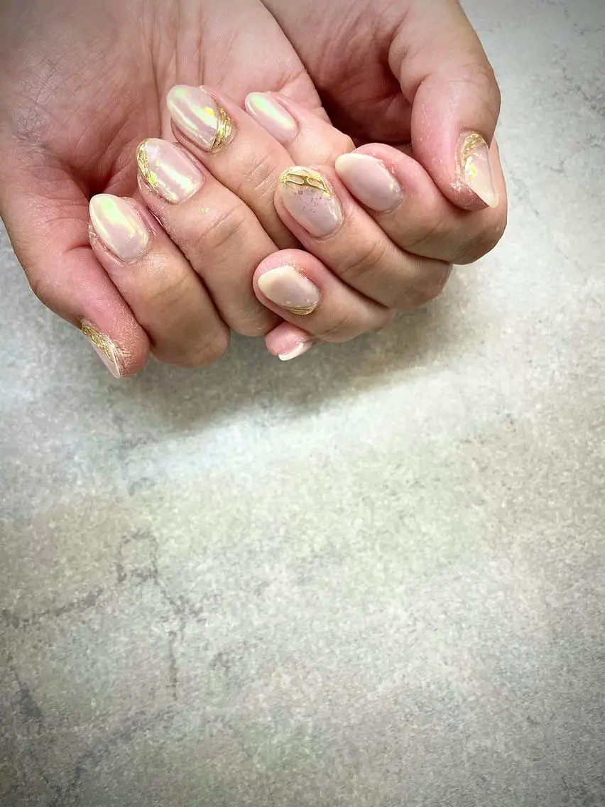 ネイル ミラーネイル 冬ネイル FASTNAIL PLUS 新宿店のネイルデザイン