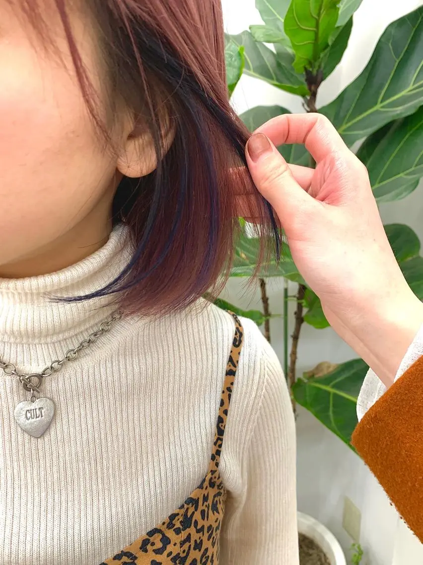 ミディアム カラー ヘアカラー トリートメント leben serikaのヘアスタイル
