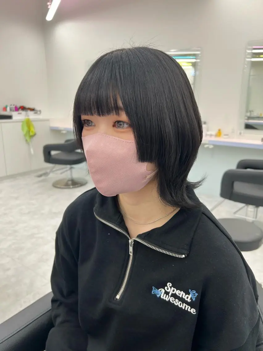 ミディアム カラー パーマ ヘアアレンジ メンズ キッズ ネイル マツエク・マツパ アイブロウ KANAMI 🌏のヘアスタイル