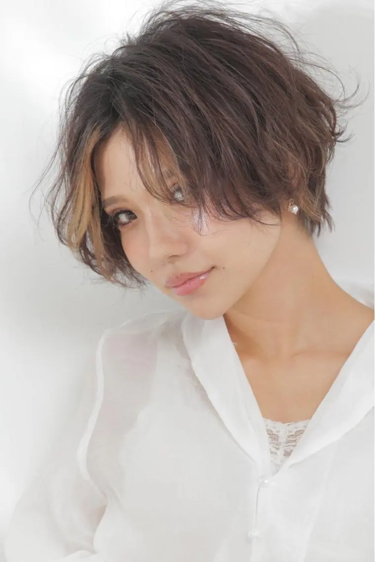ショート カラー ハンサムショート ショートヘア カット ヘッドスパ Lee 甲子園のヘアスタイル