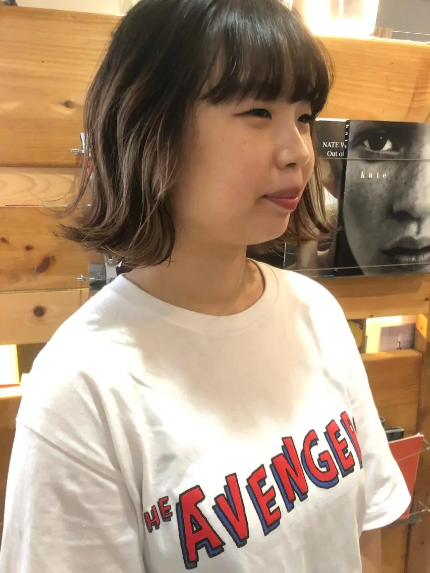 ミディアム カラー カット ヘアカラー eri kinjoのヘアスタイル