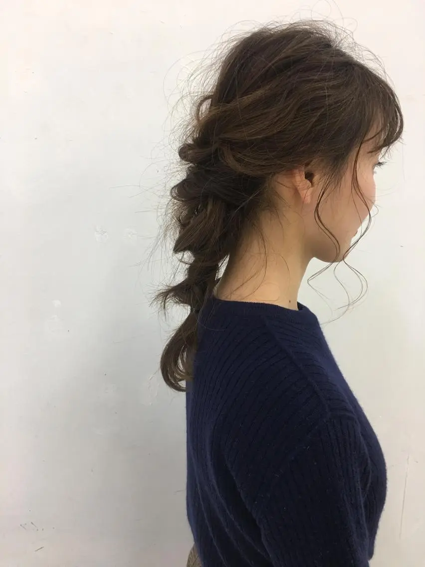 ミディアム カラー ヘアアレンジ 透明感カラー 🎀エリコ🌈のヘアスタイル