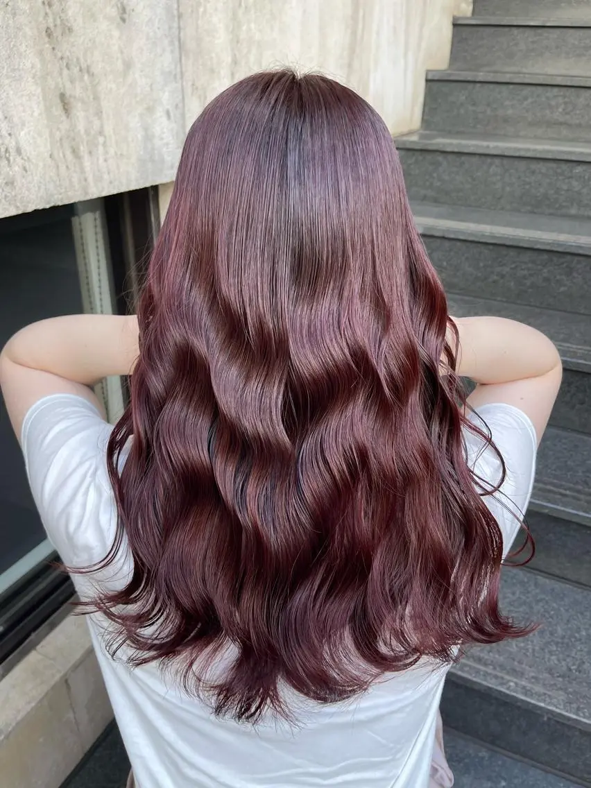 ロング カラー ラベンダーカラー ラベンダーピンク ピンクカラー 髪質改善 ヘアカラー トリートメント ヘッドスパ ヘアセット 髪質改善&美髪カラー ボブ&ロングRINのヘアスタイル