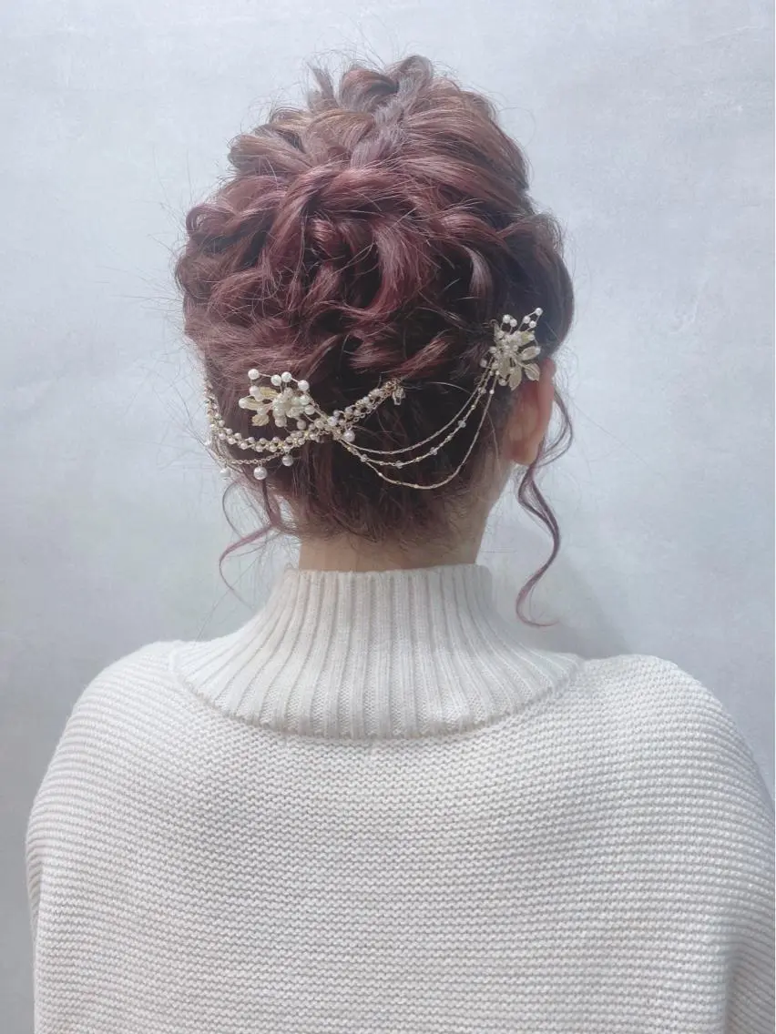 セミロング カラー ヘアアレンジ FAAM Tsuneのヘアスタイル