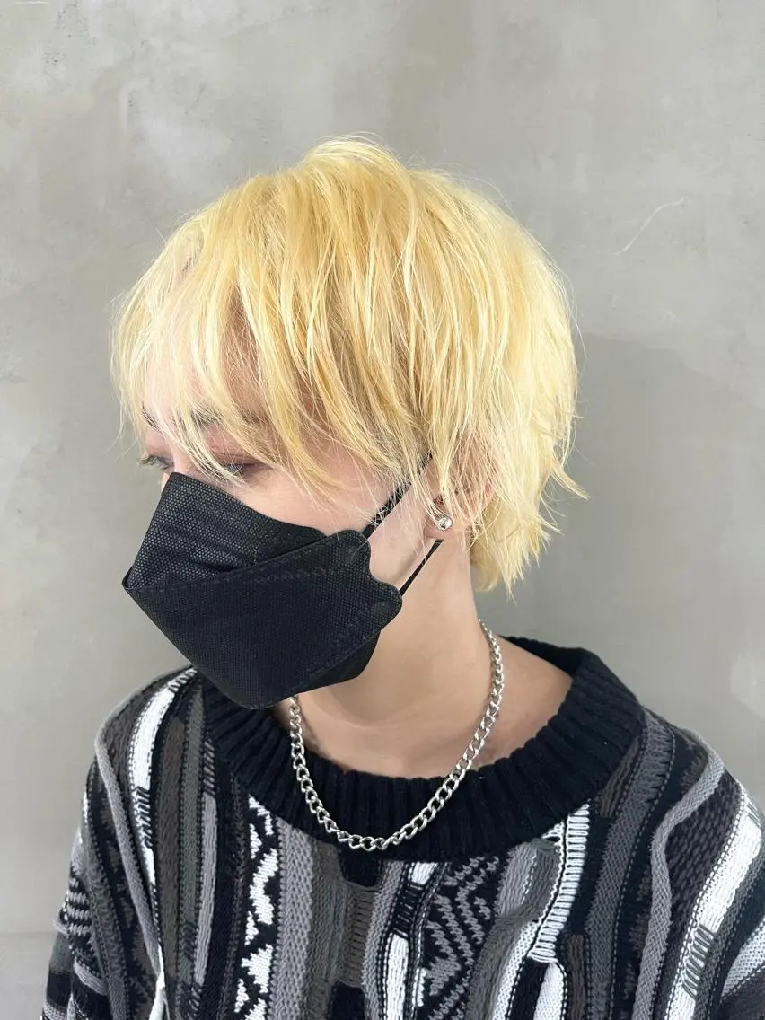 ショート カラー ハッシュカット/ハイ トーン/HIROKIのヘアスタイル