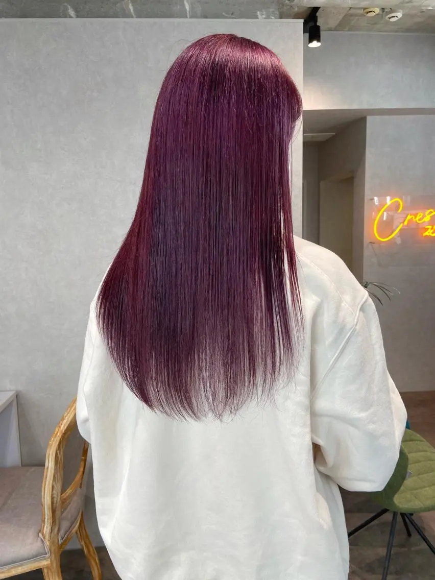 ロング カラー ピンクカラー ヘアセット🎀パーマ Tsubasaのヘアスタイル