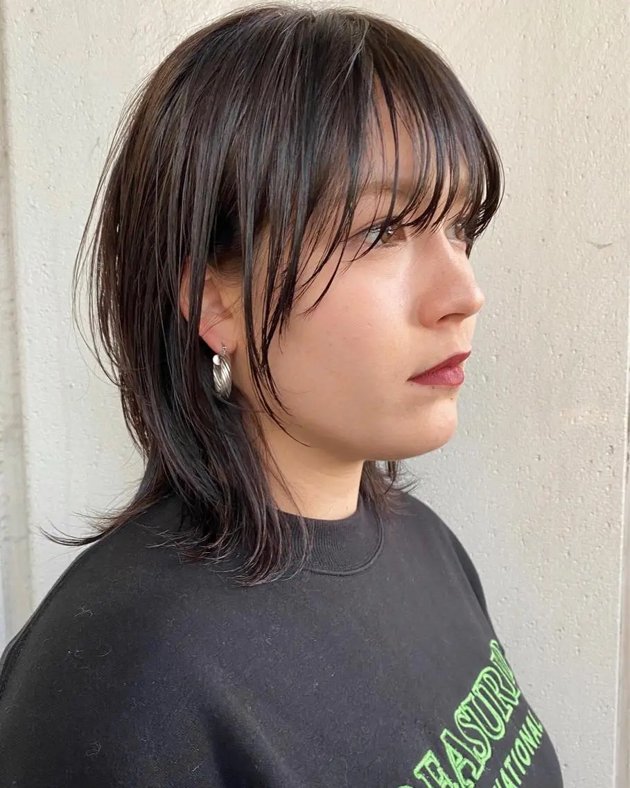 ミディアム カラー 透明感カラー ウルフカット カット ヘアカラー トリートメント 村上雅人 ナチュラルモードのヘアスタイル