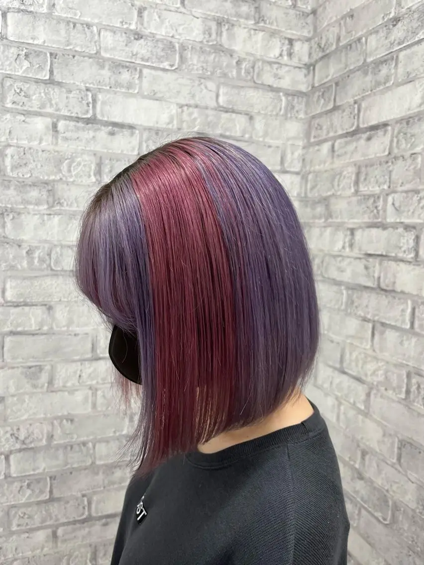 カラー アッシュ アッシュグレー アッシュグレージュ バレイヤージュ ミストバング ヘアカラー トリートメント ヘアセット 🫧似合わせデザイン 🫧MIKU🪼のヘアスタイル