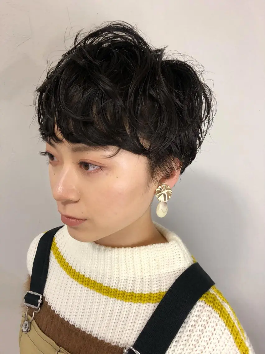ショート カラー ショートヘア カット パーマ 千葉 郁也のヘアスタイル