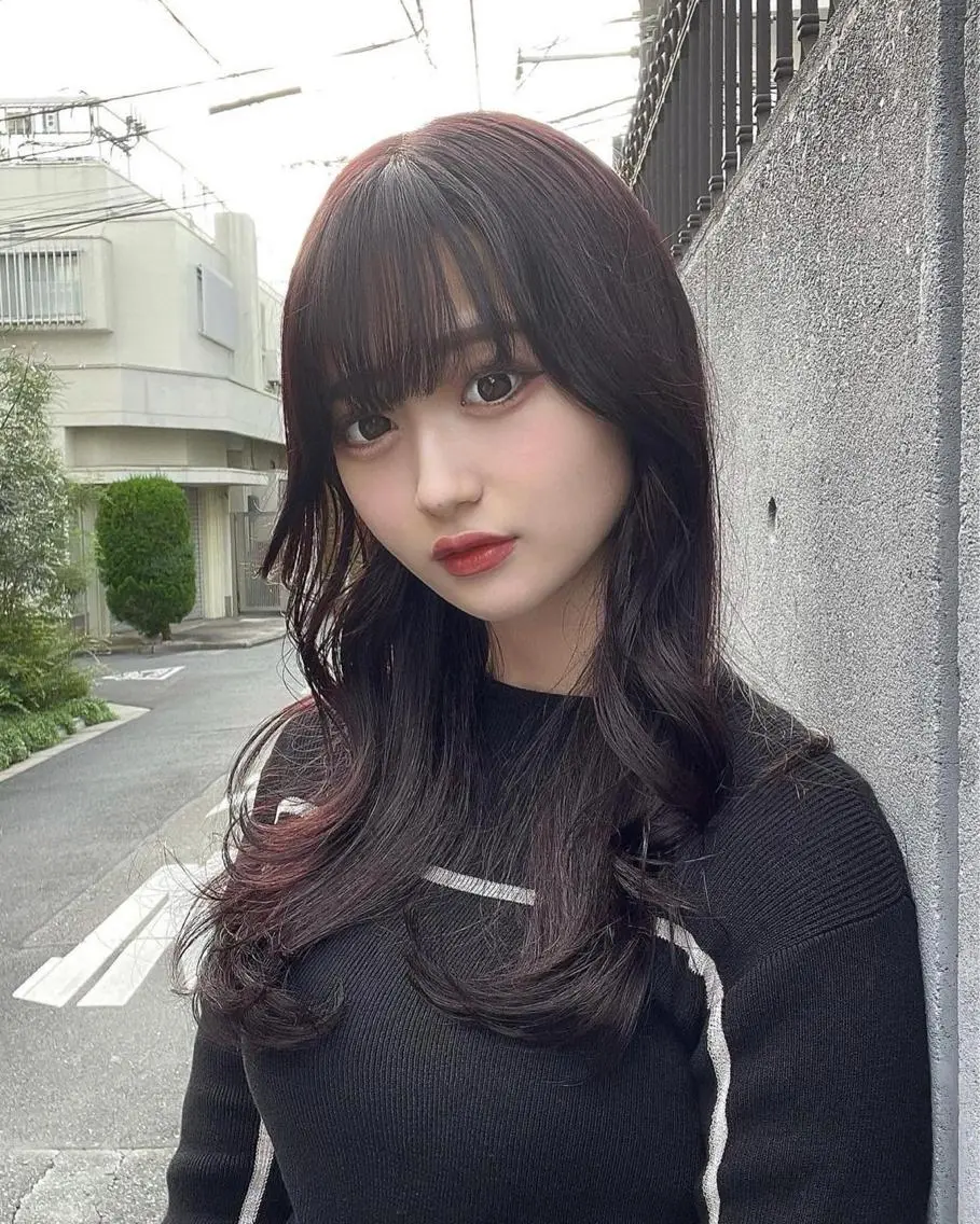 ロング カラー カット ヘアカラー トリートメント 顔周りカット 【オノザワリョウ】のヘアスタイル