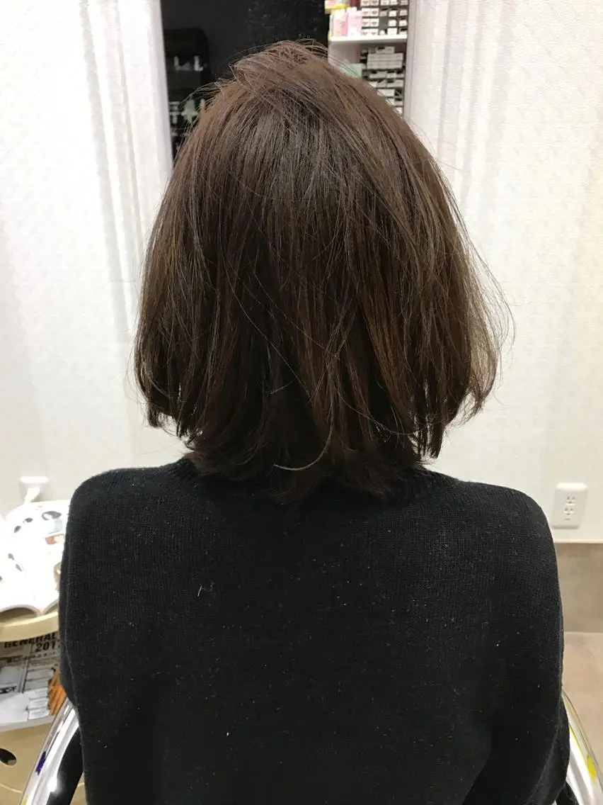 ミディアム カラー ハイライトカラー ボブ ハイライト 木村 美菜のヘアスタイル