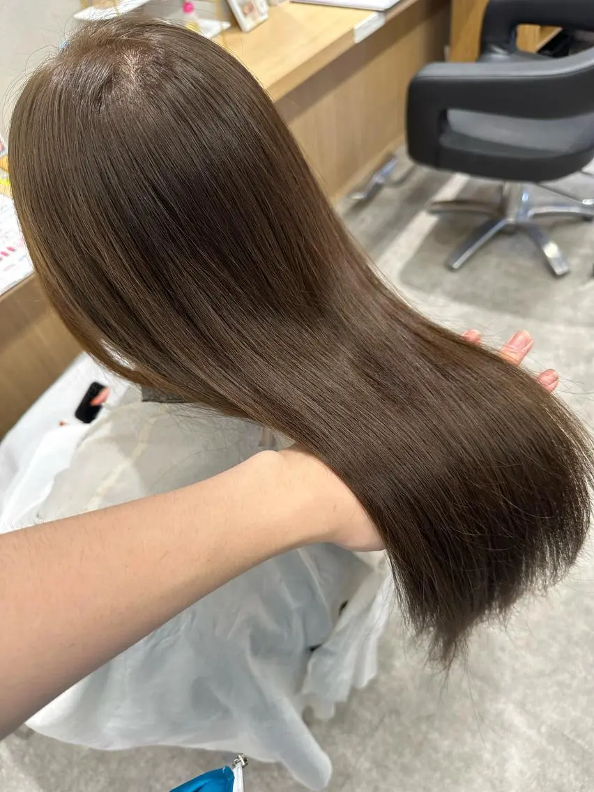 ロング 髪質改善 トリートメント ヘアカラー トリートメント 巻ける髪質改善🫧ハ イライト/永田汰伊智のヘアスタイル