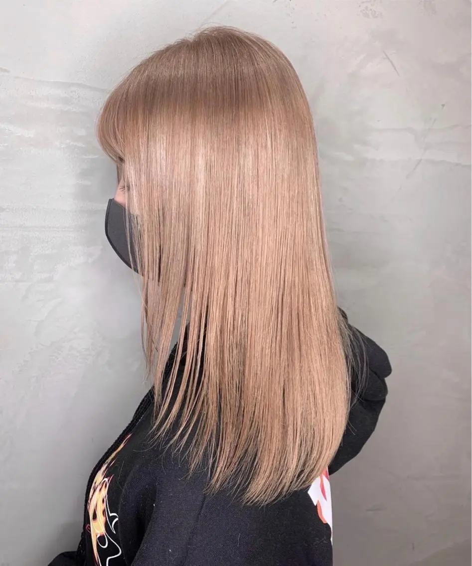 ロング ネイル 髪質改善 カット ヘアカラー トリートメント ARCANAブリーチ ダブルカラー🌟原宿のヘアスタイル