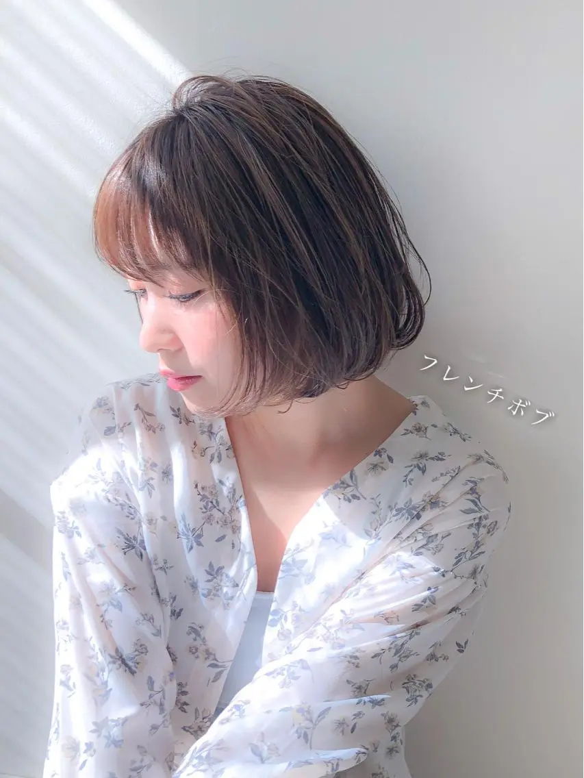 ショート カラー 顔周りレイヤー/ボブ 銀座✨中野まさひろのヘアスタイル
